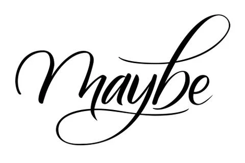 Maybe brush calligraphy Stock-Illustration