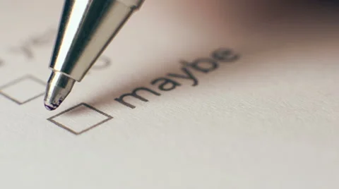 Maybe Checkbox Marking Survey Stock Footage 43217102