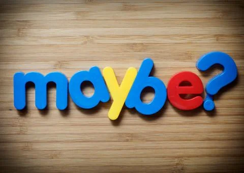 Maybe concept Foto stock