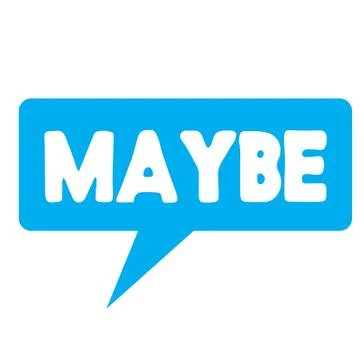 Maybe label , stamp Illustrazione stock