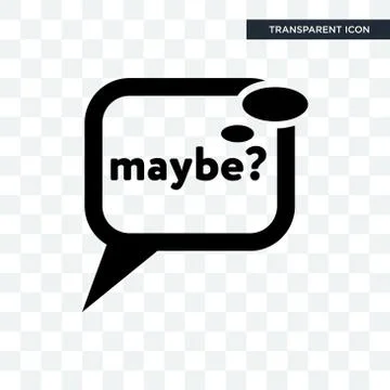 Maybe vector icon isolated on transparent background, maybe logo design Stock Illustration