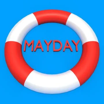 MAYDAY - emergency concept Stockillustratie