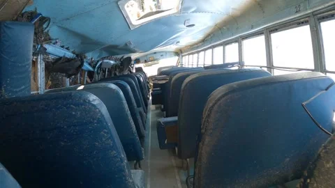 Mayfield Ky Tornado Damage - Slow Motion - Overturned Schoolbus Rear Stock Footage 278125002