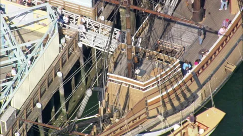The Mayflower aerial Video stock 65422160