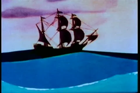 The Mayflower sailing on the ocean 스톡 동영상 11346370