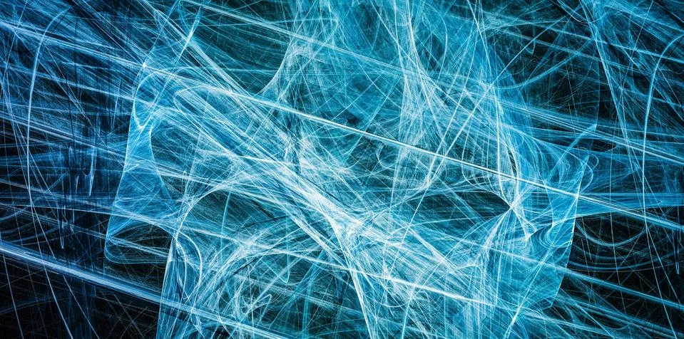 Mayhem of blue stripes Stock Illustration