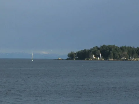 Mayne Island at Active Pass Stock Footage 148723