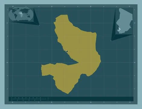 Mayo-Kebbi Est, Chad. Solid color shape Stock Illustration