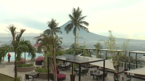 Mayon Volcano (Zoom-In) Stock Footage 78827270