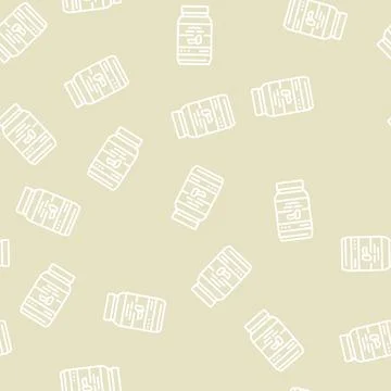 Mayonnaise avocado line seamless pattern Stock Illustration