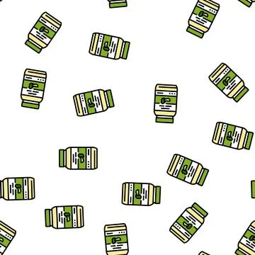 Mayonnaise avocado vector seamless pattern Stock Illustration