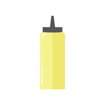 Mayonnaise Bottle Simple Flat Illustration Иллюстрация