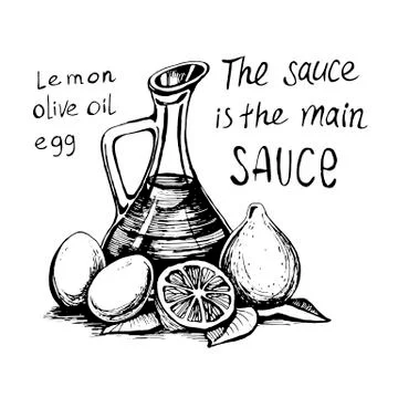 Mayonnaise  cold sauce Stock Illustration