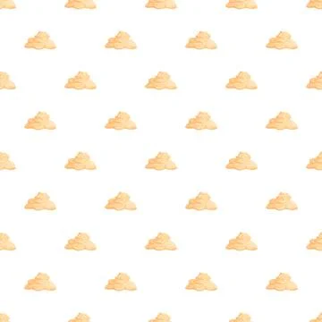 Mayonnaise dollops seamless pattern on white background イラスト素材