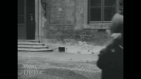 The Mayor of Brussels Adolph Max arrives and pose for photo - 1918 Stock Footage 98255164