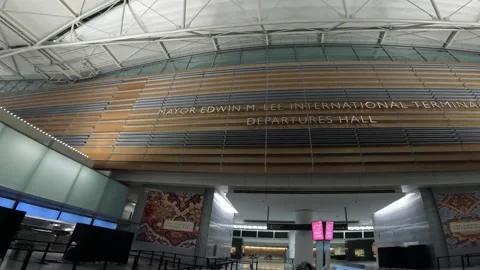 Mayor Edwin M. Lee International Terminal San Francisco Stock Footage 196675808