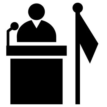 Mayor icon. Mayor sign. Black icon for mayor. Illustrazione stock
