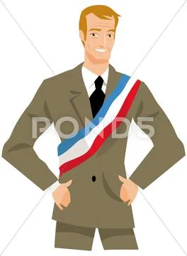 Mayor or politician Stock Illustration