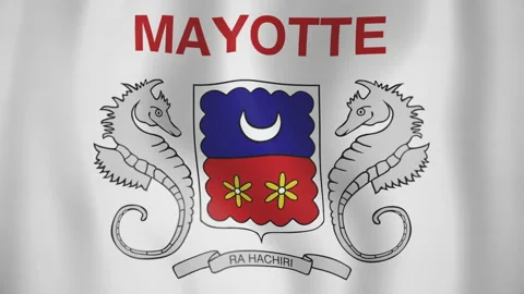Mayotte animated flag. Seamless loop. 4K Stock Footage 145477788