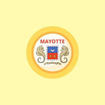 Mayotte - Circular Flag Stock Illustration