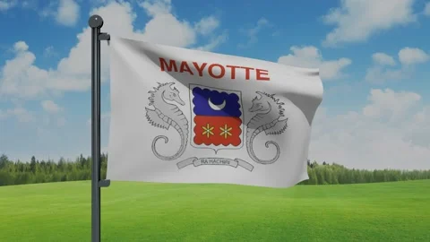 Mayotte Flag Stock Footage 153257038