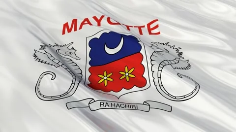 Mayotte flag waving. Seamless 스톡 동영상 48690462