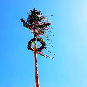 A maypole in the wind Stock Photos