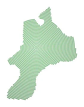 Mayreau dotted map. Digital style shape of Mayreau. Tech icon of the island.. Stock Photos