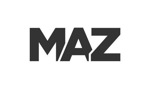 MAZ logo design template with strong and modern bold text. Initial based ve.. Stock Illustration