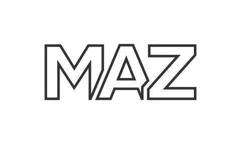 MAZ logo design template with strong and modern bold text. Initial based ve.. Stock Illustration