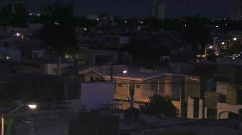 Mazatlan cityscape by night Stock Footage 10786217