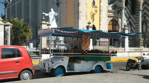 Mazatlan vendor school couple P HD 4755 Stock Footage