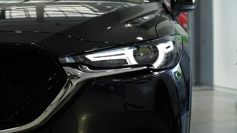 Mazda car lights turning on with engine start Stock Footage 104072088