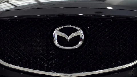 Mazda car logo front view Stock Footage 104073800