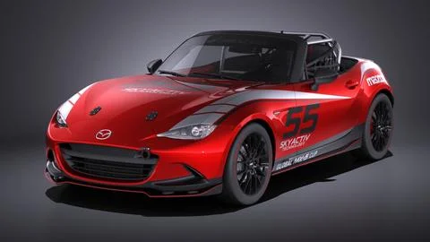 Mazda MX-5 2016 CUP Race Car VRAY 3D Model
