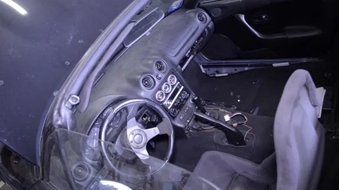 Mazda mx5 miata interior high view Stock Footage 84297550