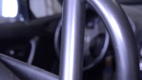 Mazda mx5 miata interior trough rollbar Stock Footage 84296744