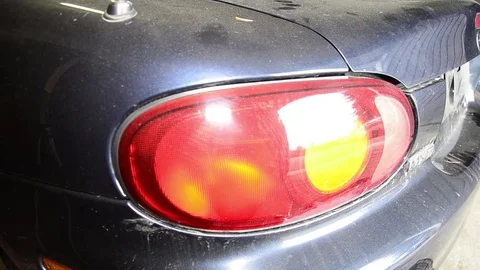 Mazda mx5 miata rear light 스톡 동영상 84297423