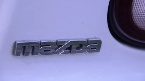 Mazda mx5 miata white logo Stock Footage 84091650