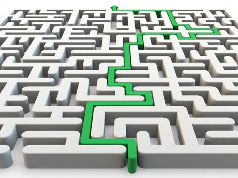 Maze-1RG Stock Illustration