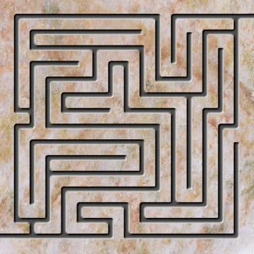 Maze 3d illustration Stock Illustration