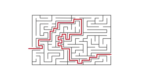 Maze 4k animation labyrinth chalenge seamless lopable background Stock Footage 59946328