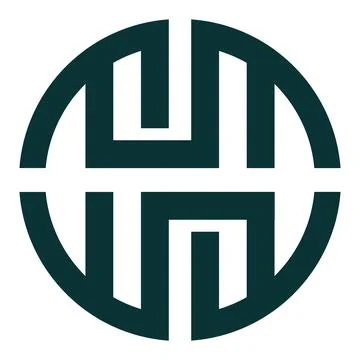 Maze Abstract Circle Shape Logo Design Icon Vector Modern Template Stock Illustration