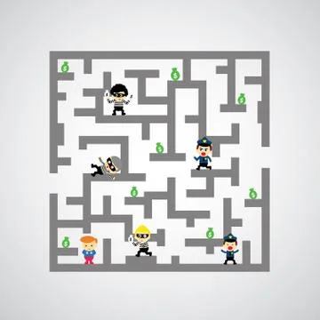 Maze against game Stock Illustration