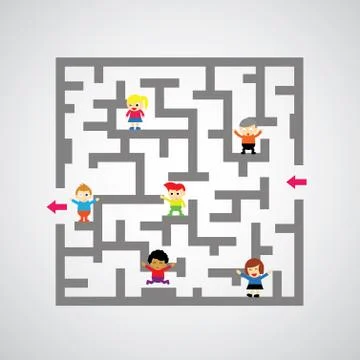 Maze against game Illustrazione stock