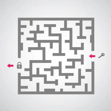Maze against Illustrazione stock