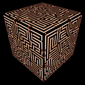 Maze, artwork Stock Illustration