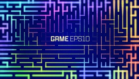 Maze background. Isolated background. Vector 3d illustration. Education objec Stock Illustration