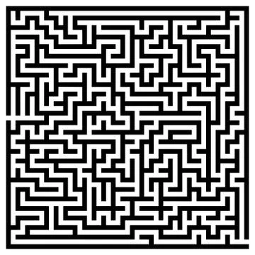 Maze black and white vector Stock Illustration