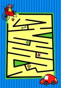 Maze Boy Stock-Illustration